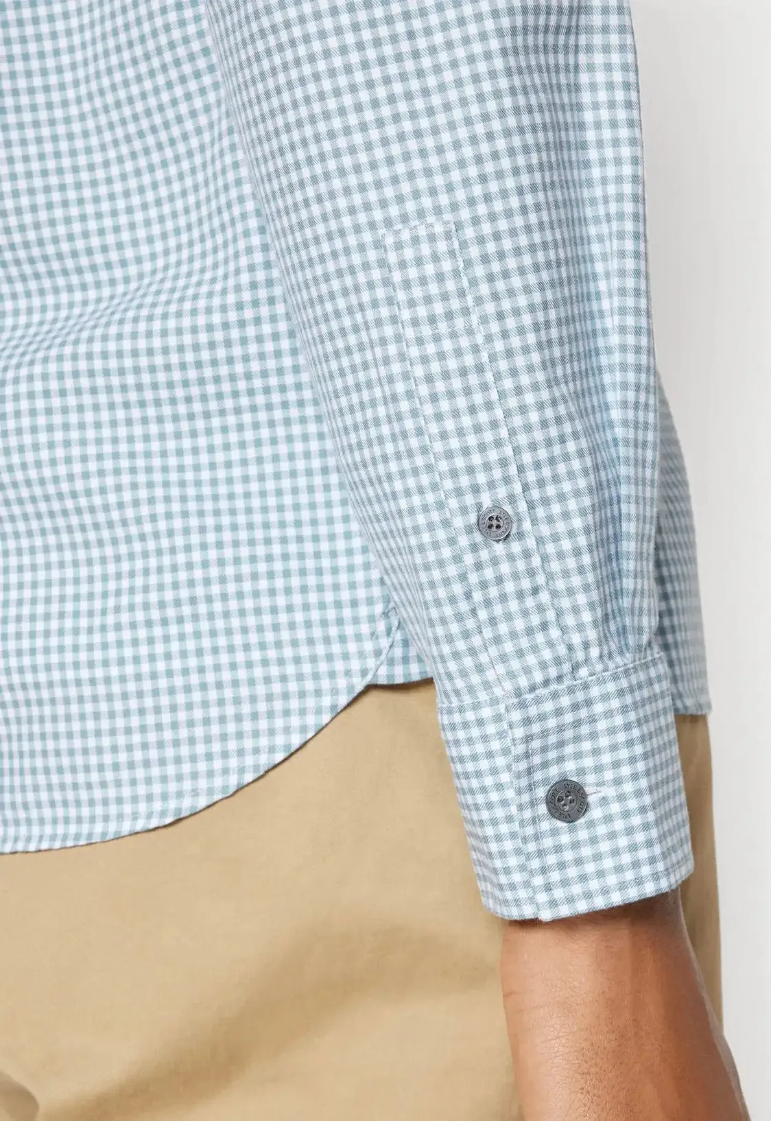 Lyle & Scott Mens Shepherd Gingham Check Shirt Slate Blue/White