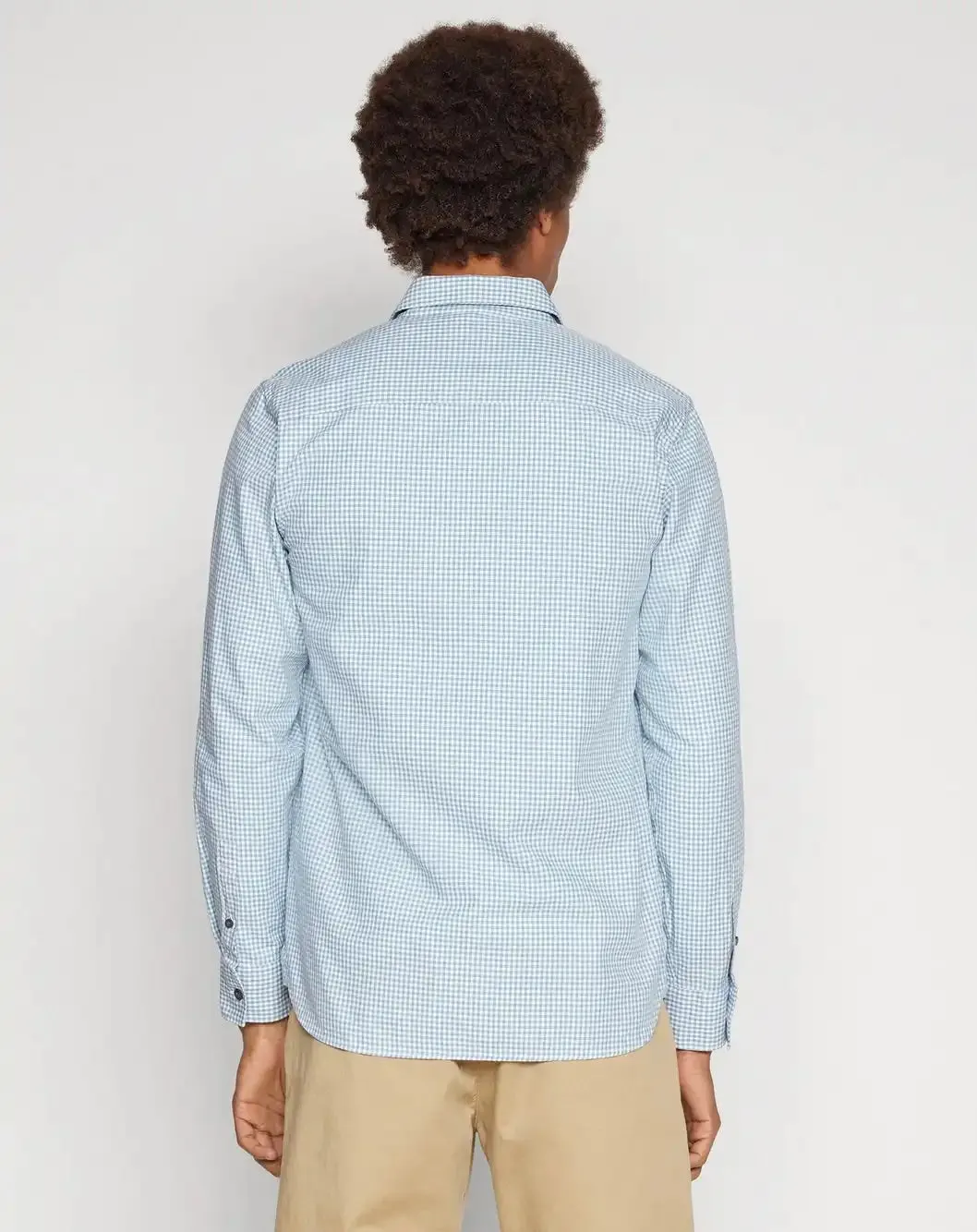 Lyle & Scott Mens Shepherd Gingham Check Shirt Slate Blue/White