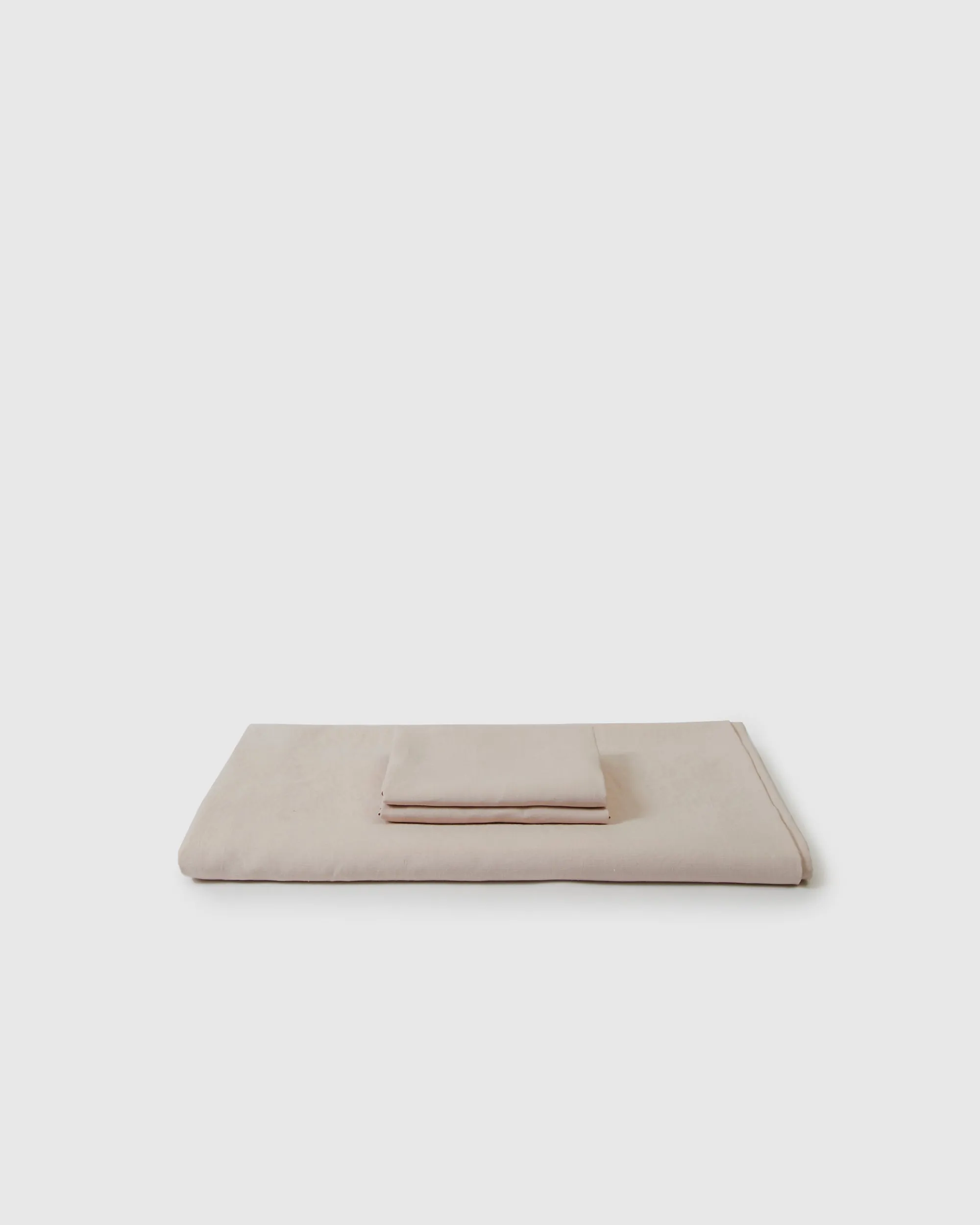 Marcel Linen Duvet Set - Blush