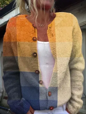 Margaret™ | Cardigan with Geometric Print