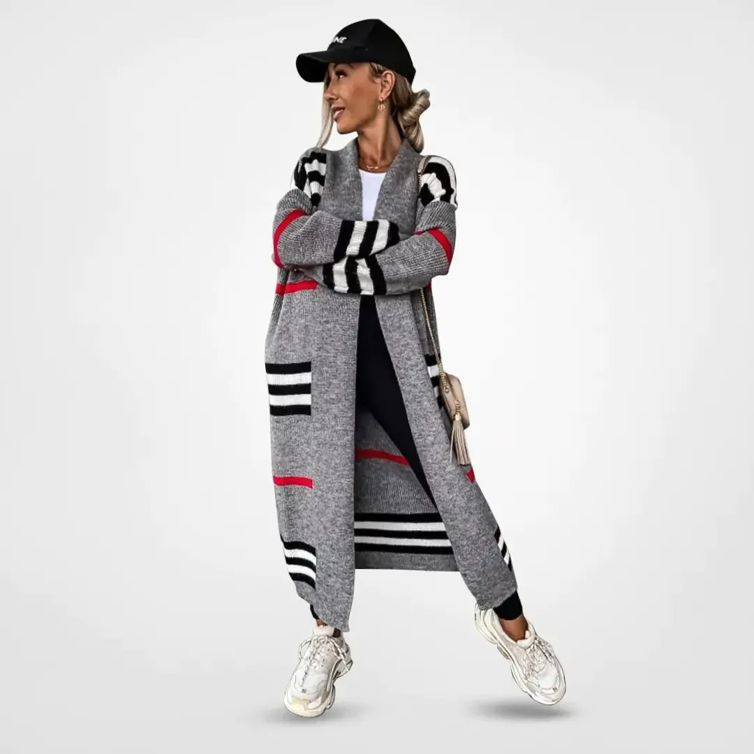 Marie – Stylish Women’s Striped Cardigan