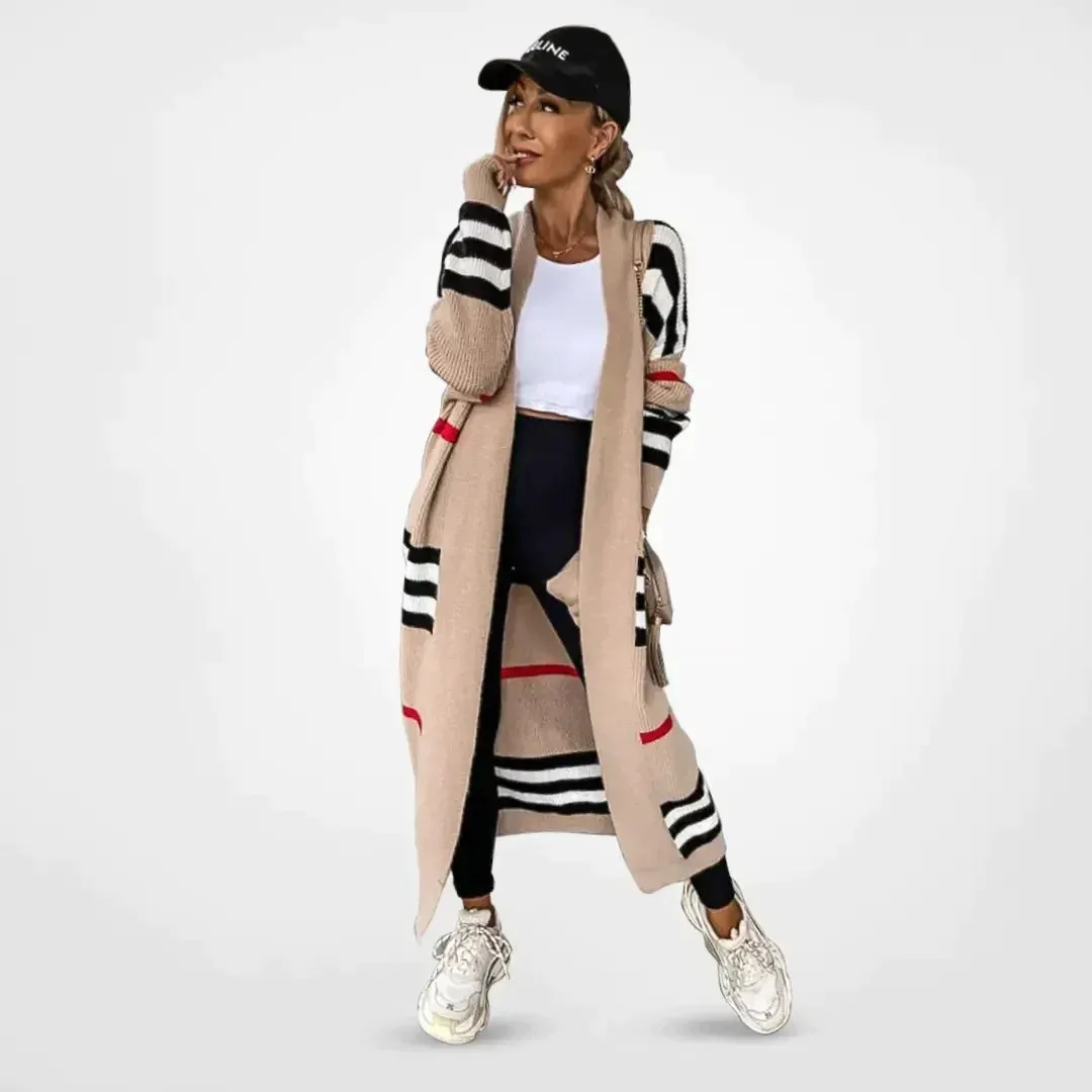 Marie – Stylish Women’s Striped Cardigan