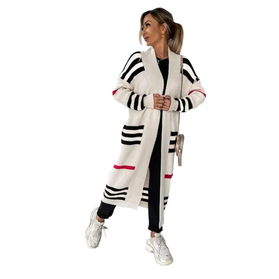 Marie – Stylish Women’s Striped Cardigan