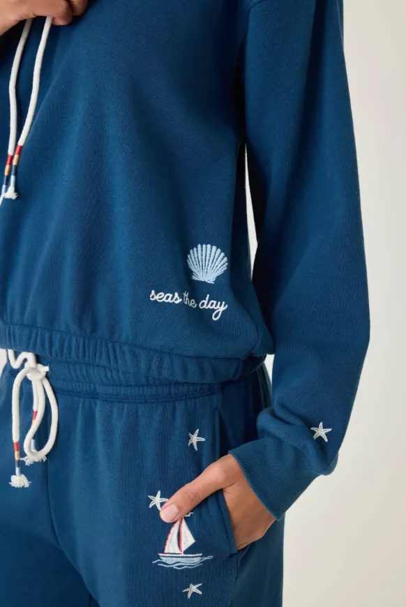 Maritime Lounge Embroidered Hoodie