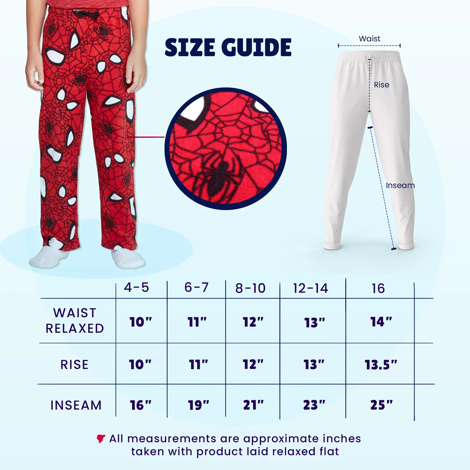 Marvel Spider-Man Boys Plush Fleece Lounge Pajama Pants