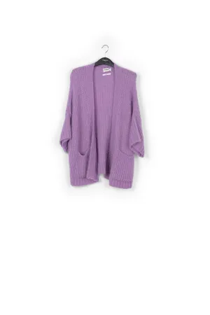 Mauve boxy cut cardigan