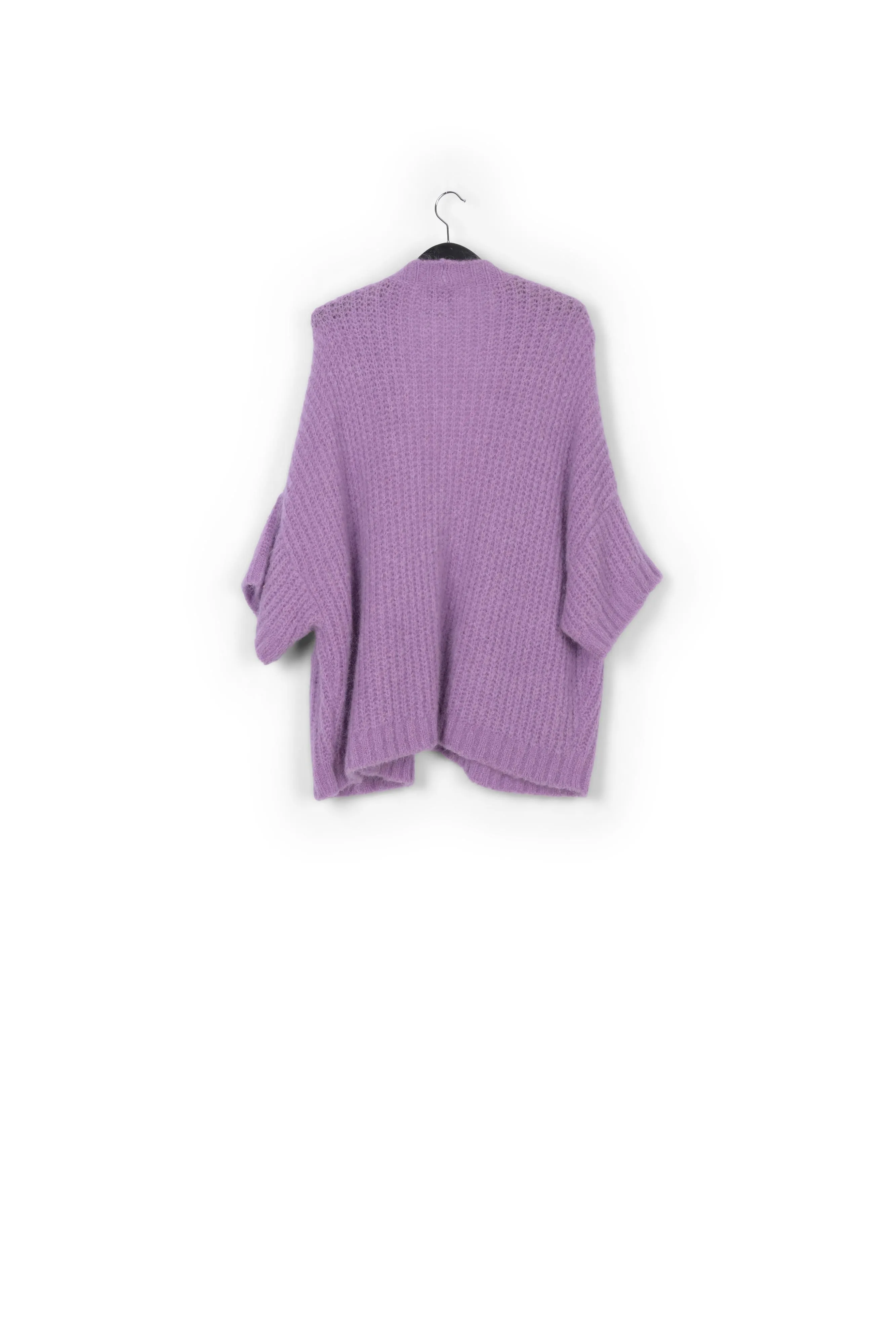 Mauve boxy cut cardigan