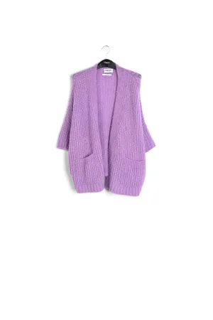 Mauve boxy cut cardigan