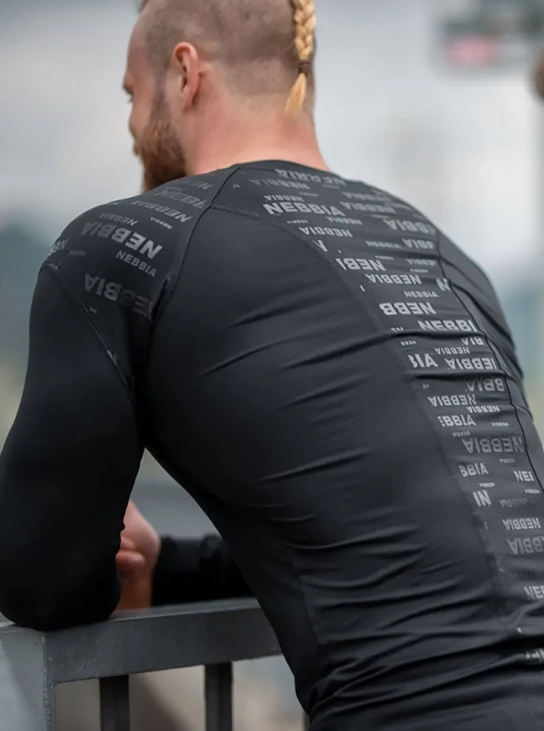 Men Skinny Long Sleeves Fitness Bodybuilding Elasticity Compression Quick dry Tees