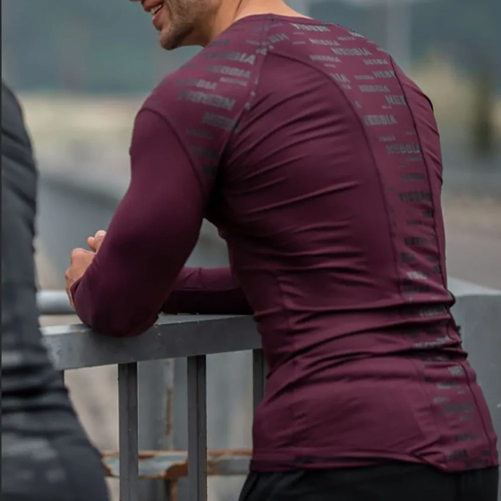 Men Skinny Long Sleeves Fitness Bodybuilding Elasticity Compression Quick dry Tees