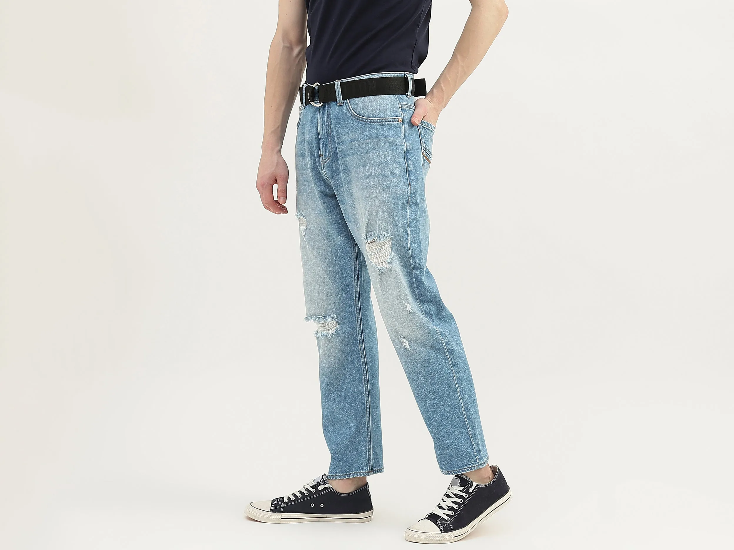 Men Solid Regular Fit Jeans