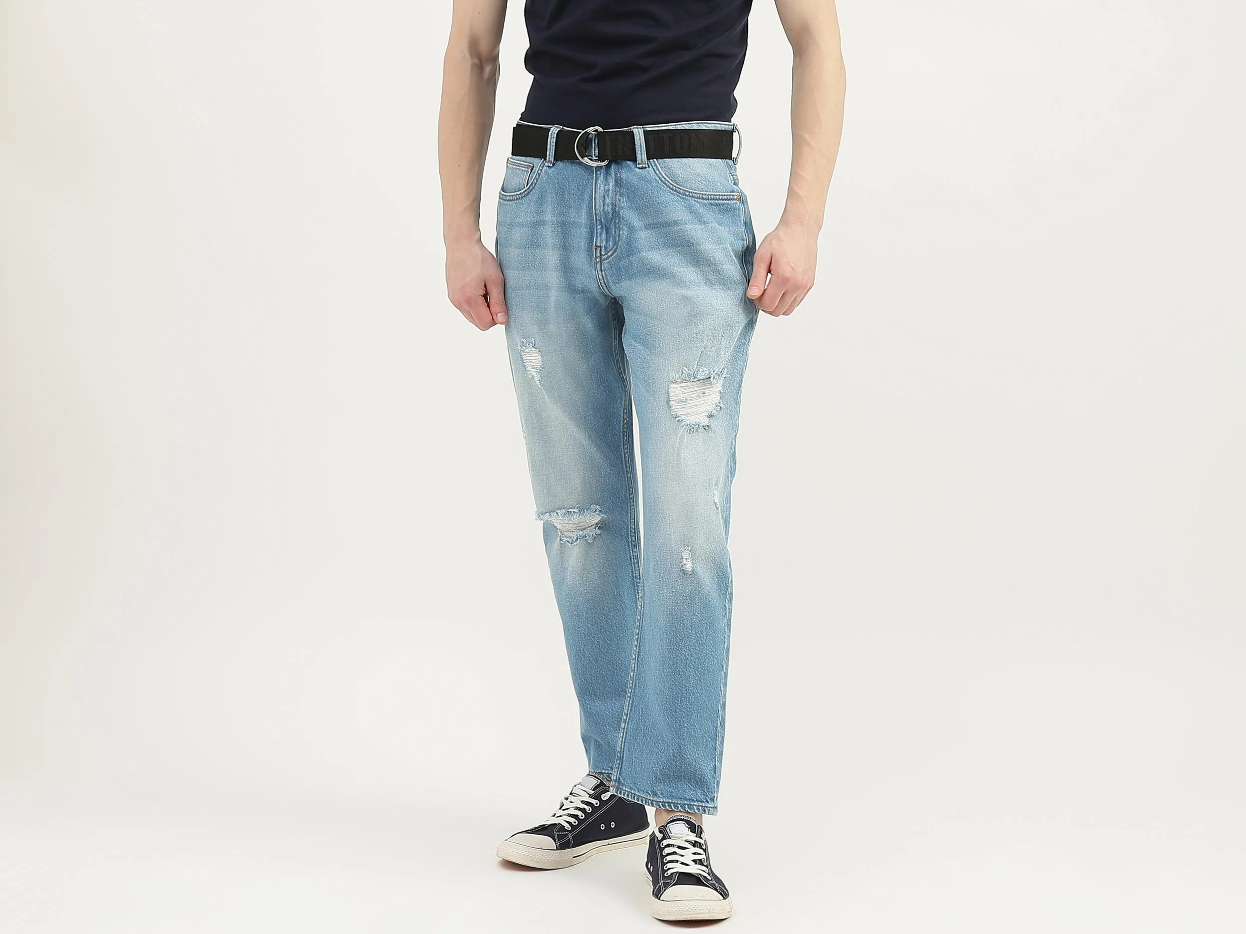 Men Solid Regular Fit Jeans