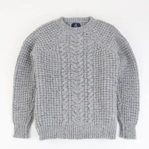 Men's Cable Donegal Wool Sweater