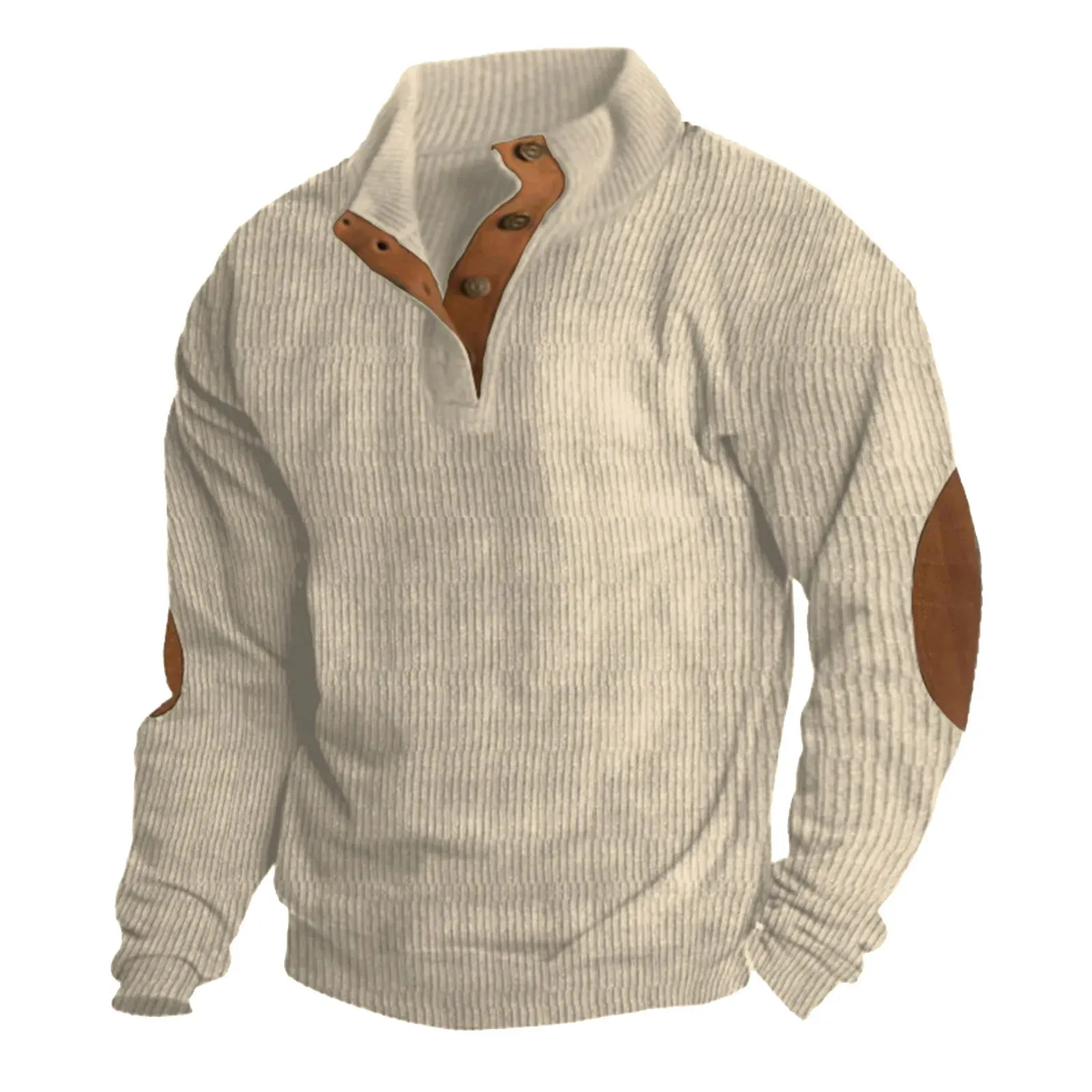 Mens Casual Hoodie Vintage Loose Sweatshirt Comfortable Pullovers Buckle Stand Collar Long Sleeve Hoodies Men'S Sudaderas