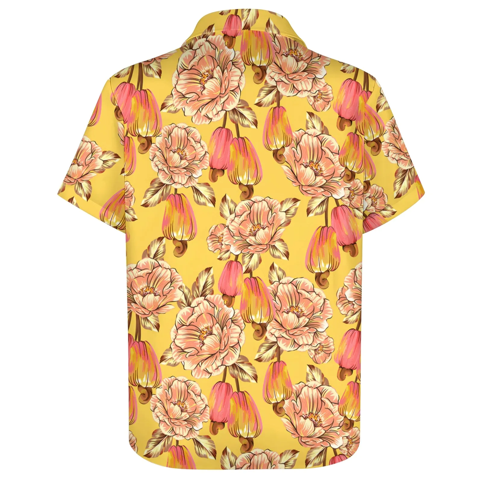 Men's Flower Print Casual Short Sleeve Shirt 2404000059