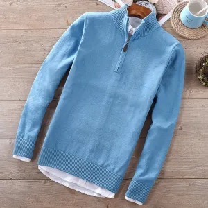 Men's Thin Wool  Sweaters /  Mandarin collar sweaters