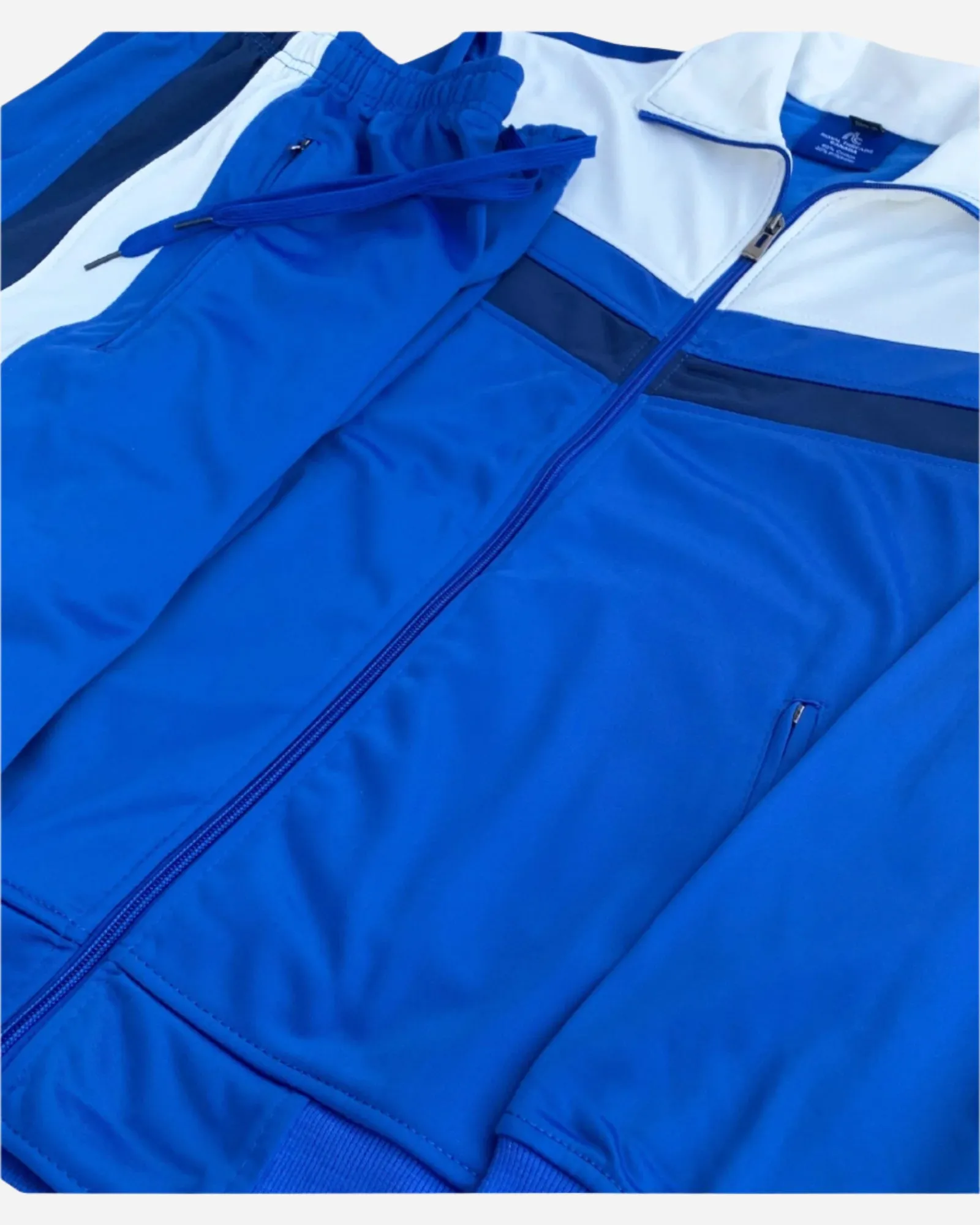 Men's Tracksuit Warm-Up 2-piece Retro Style Track Jacket & Pants Matching Set