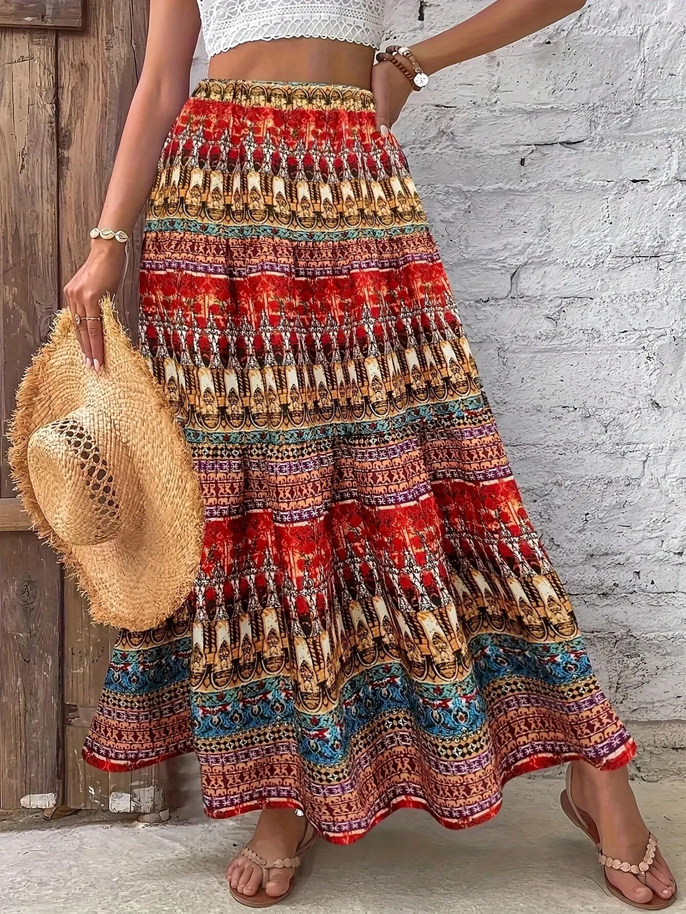 Meral | Plus Size Vintage Skirt