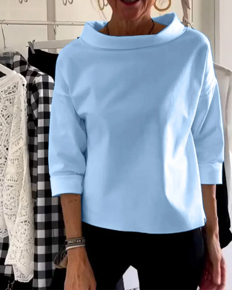 Michaela® | Casual Top With Plain Lapels