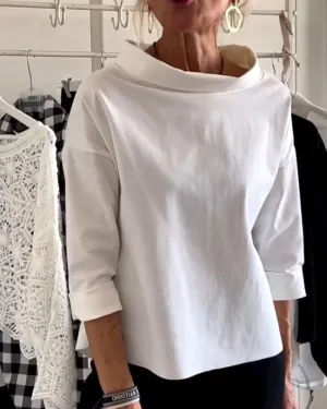 Michaela® | Casual Top With Plain Lapels