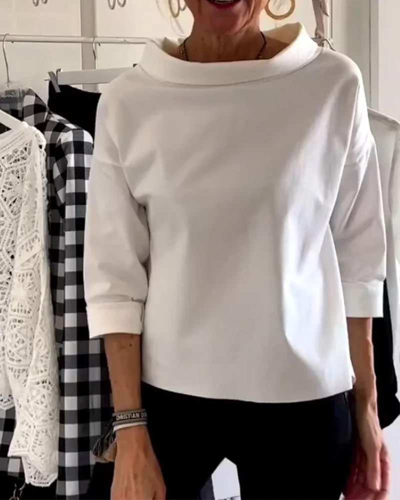 Michaela® | Casual Top With Plain Lapels