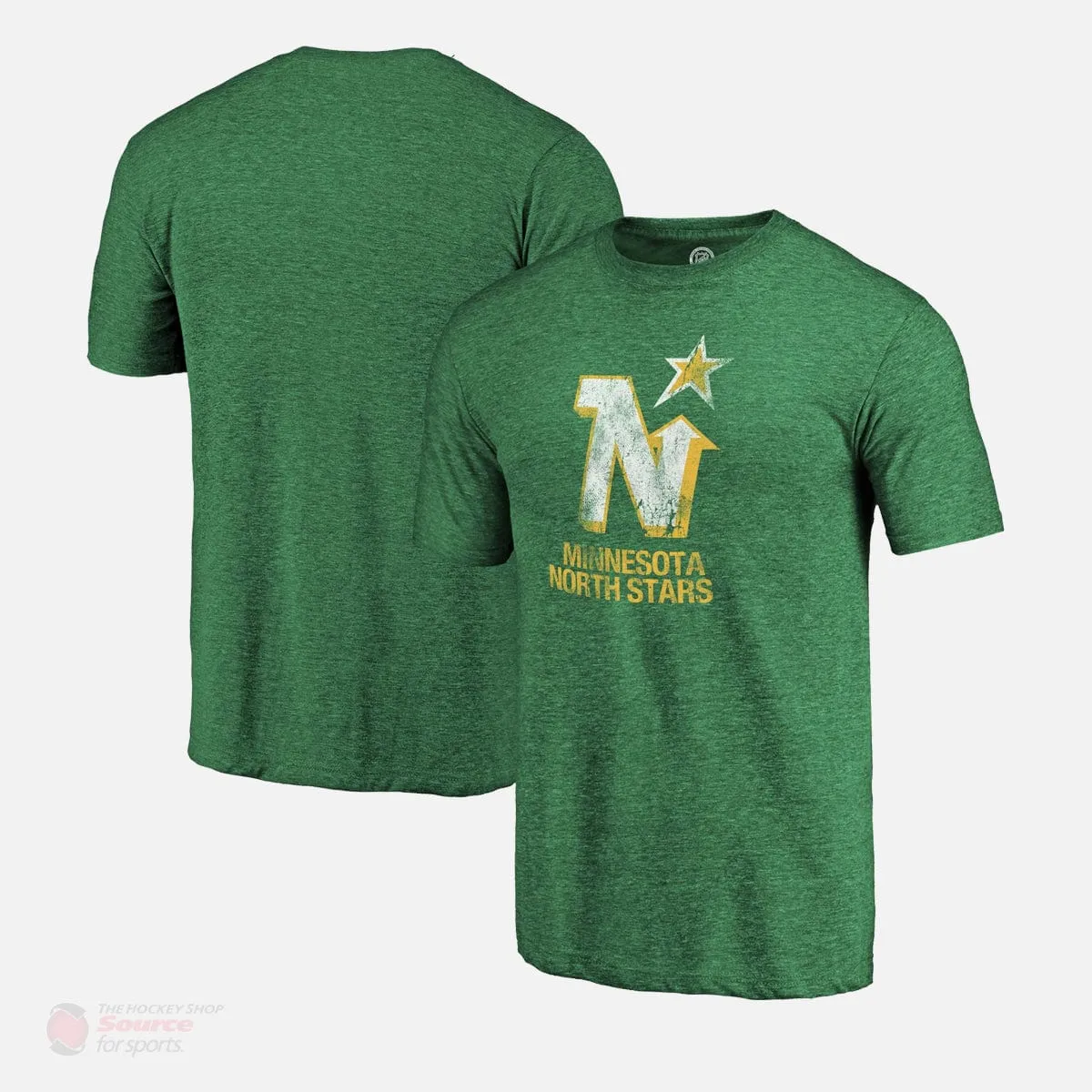 Minnesota North Stars Fanatics Distressed Vintage Tri-Blend Mens Shirt