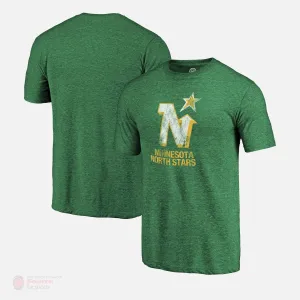 Minnesota North Stars Fanatics Distressed Vintage Tri-Blend Mens Shirt