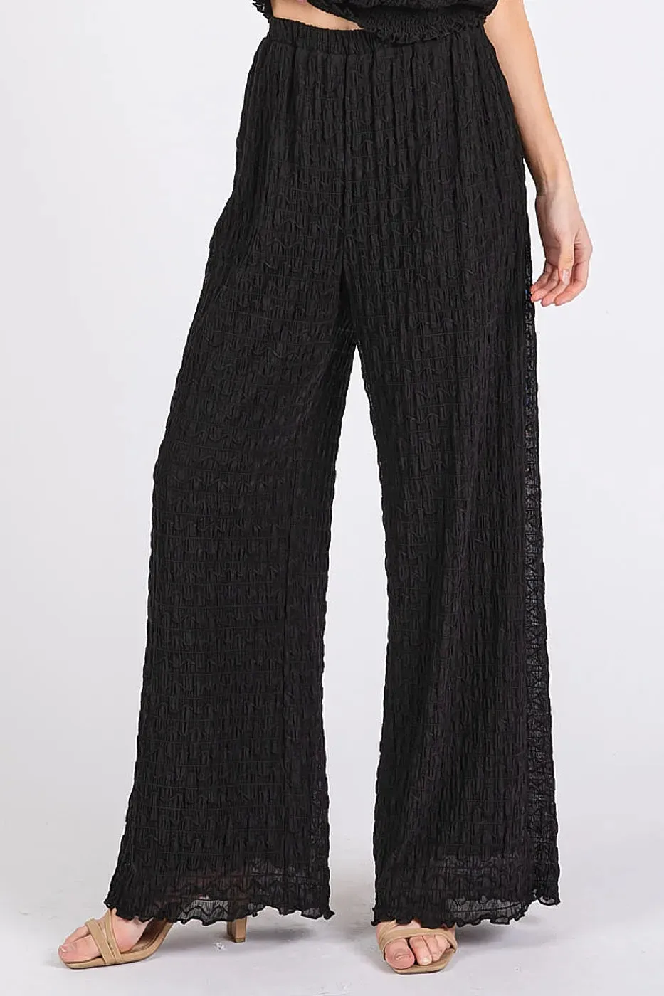 Mittoshop Textured Stretchy Crop Tank and Pants Set