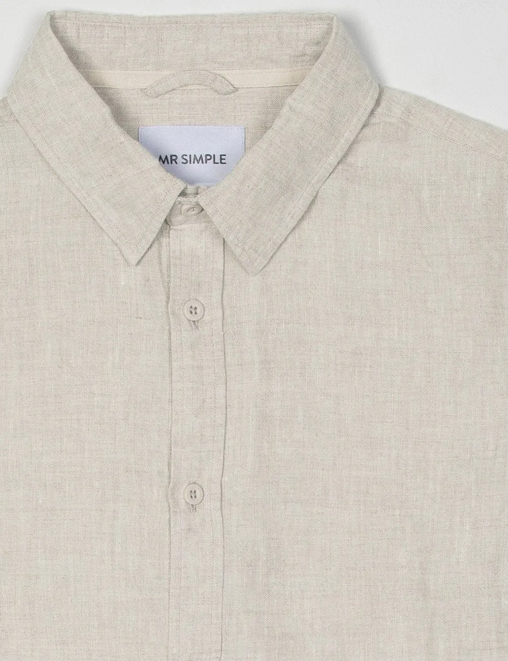 Mr Simple - Linen LS Shirt - Natural