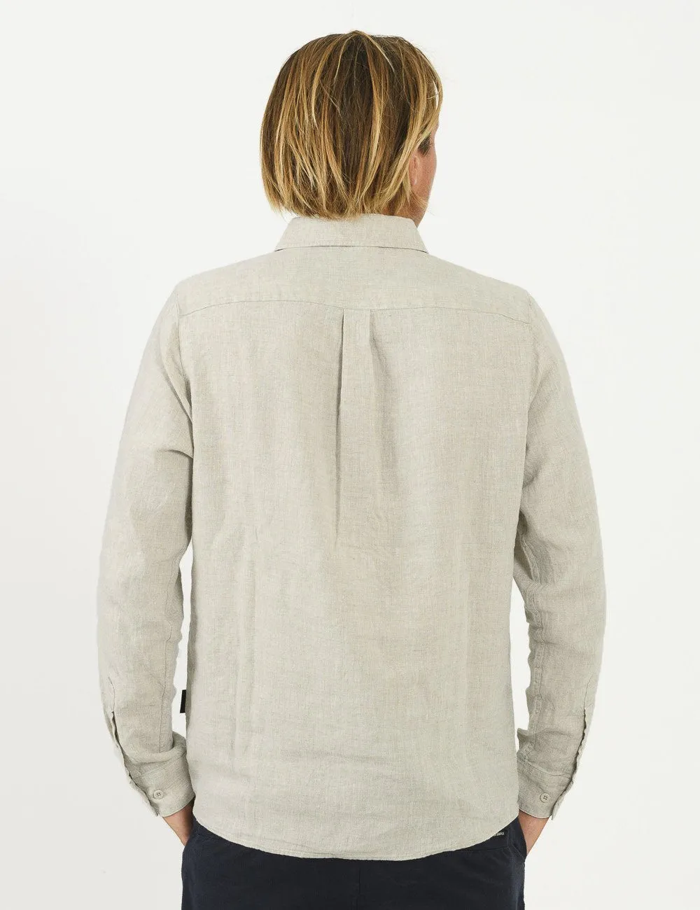 Mr Simple - Linen LS Shirt - Natural