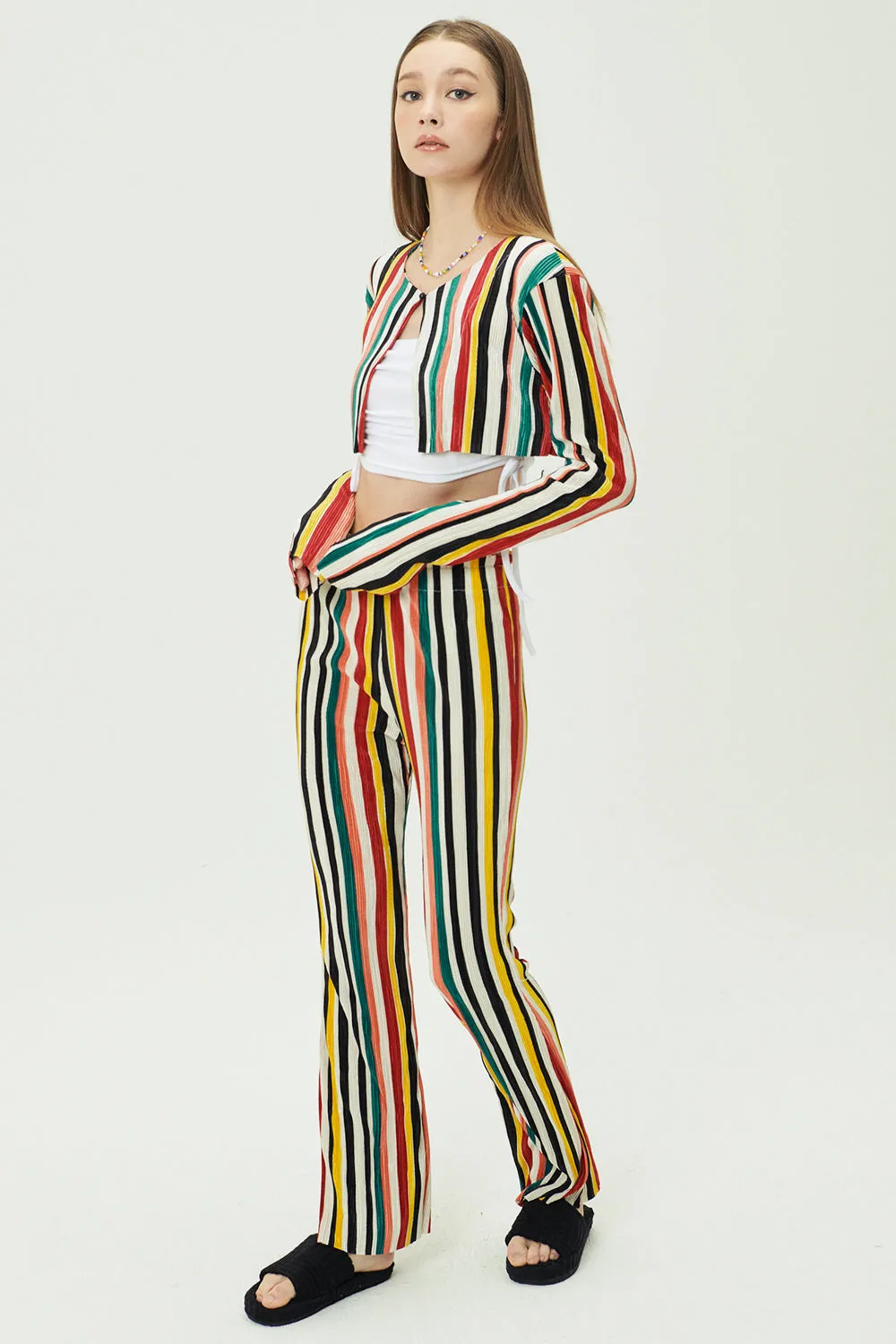 Nadua Striped Plisse Pants