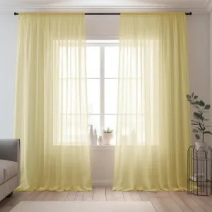 NAKIHOUSE Voile Curtains, 52"x84", 2 Panels, condition new, open packaging