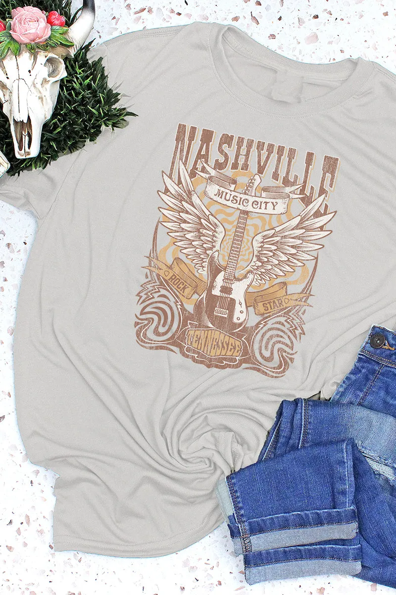 Nashville Retro Poster Adult Fusion ChromaSoft Performance T-Shirt