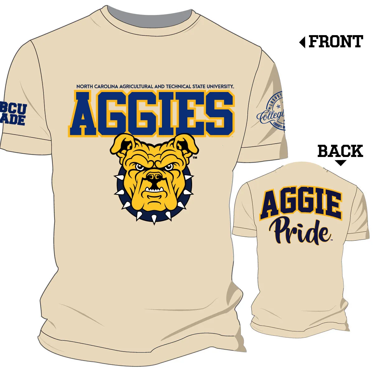 NCAT AGGIES Chenille EMBROIDERY UNISEX TEES