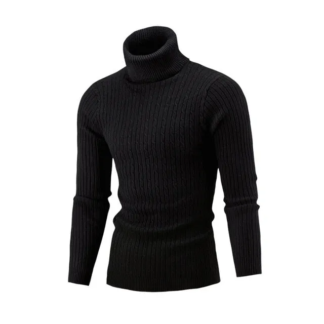 NEW 2018 Winter Mens  Fashion  Sweaters and Pullovers Men Brand Sweater Male Outerwear Jumper Knitted Turtleneck Sweaters M-XXL
