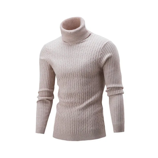 NEW 2018 Winter Mens  Fashion  Sweaters and Pullovers Men Brand Sweater Male Outerwear Jumper Knitted Turtleneck Sweaters M-XXL