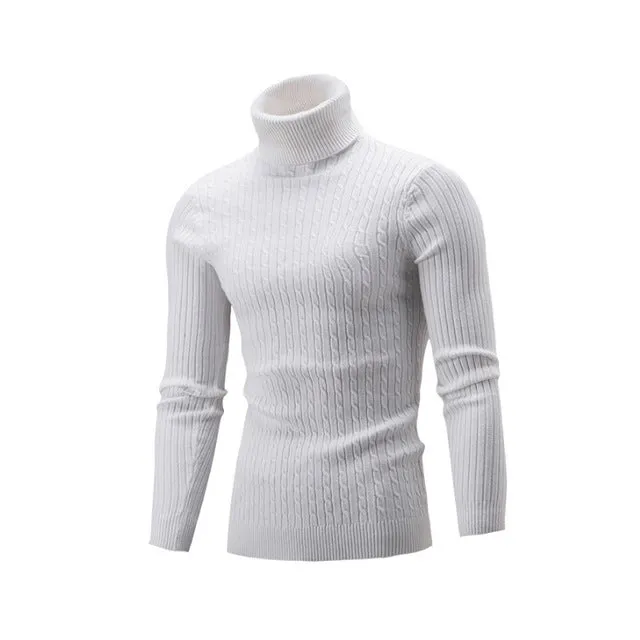 NEW 2018 Winter Mens  Fashion  Sweaters and Pullovers Men Brand Sweater Male Outerwear Jumper Knitted Turtleneck Sweaters M-XXL