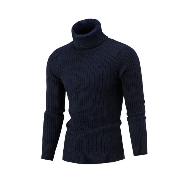 NEW 2018 Winter Mens  Fashion  Sweaters and Pullovers Men Brand Sweater Male Outerwear Jumper Knitted Turtleneck Sweaters M-XXL