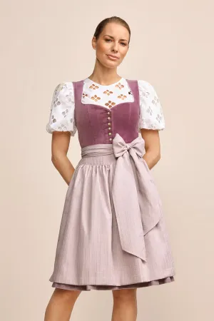 (new) Kruger Midi Dirndl 2pcs. 60cm "Dinah" purple