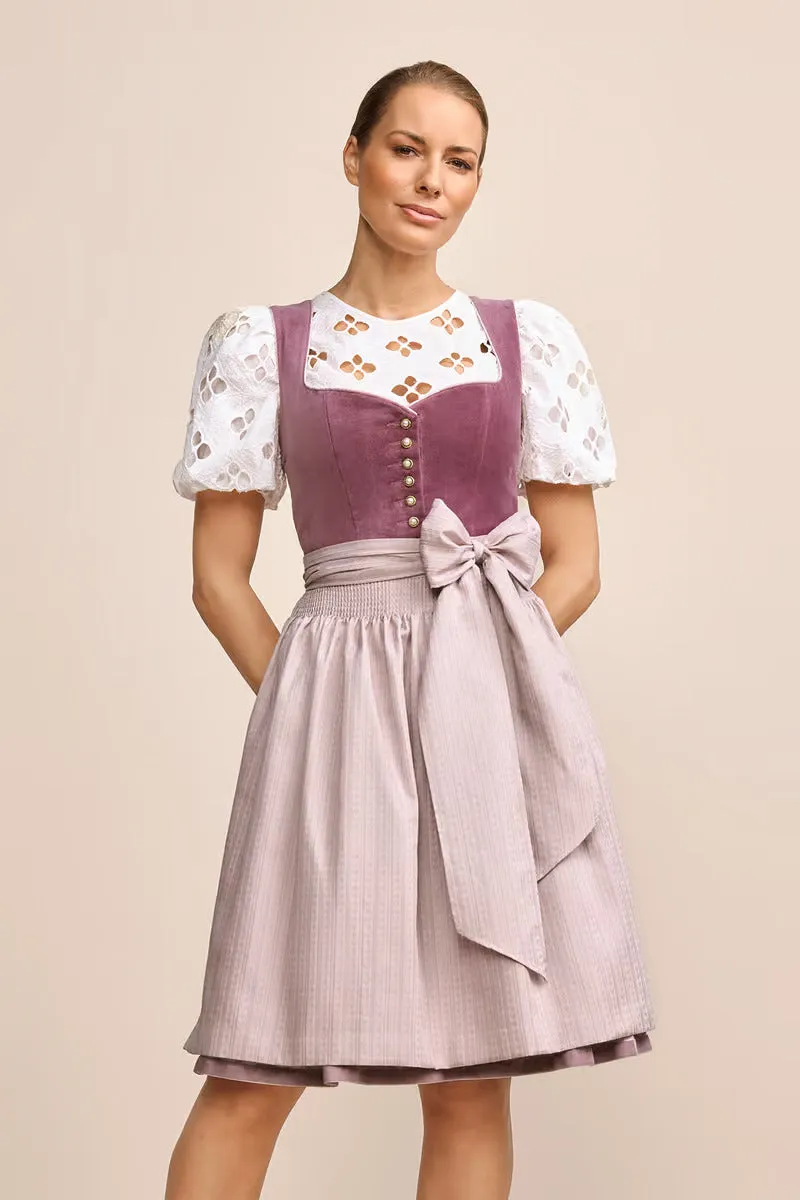 (new) Kruger Midi Dirndl 2pcs. 60cm "Dinah" purple