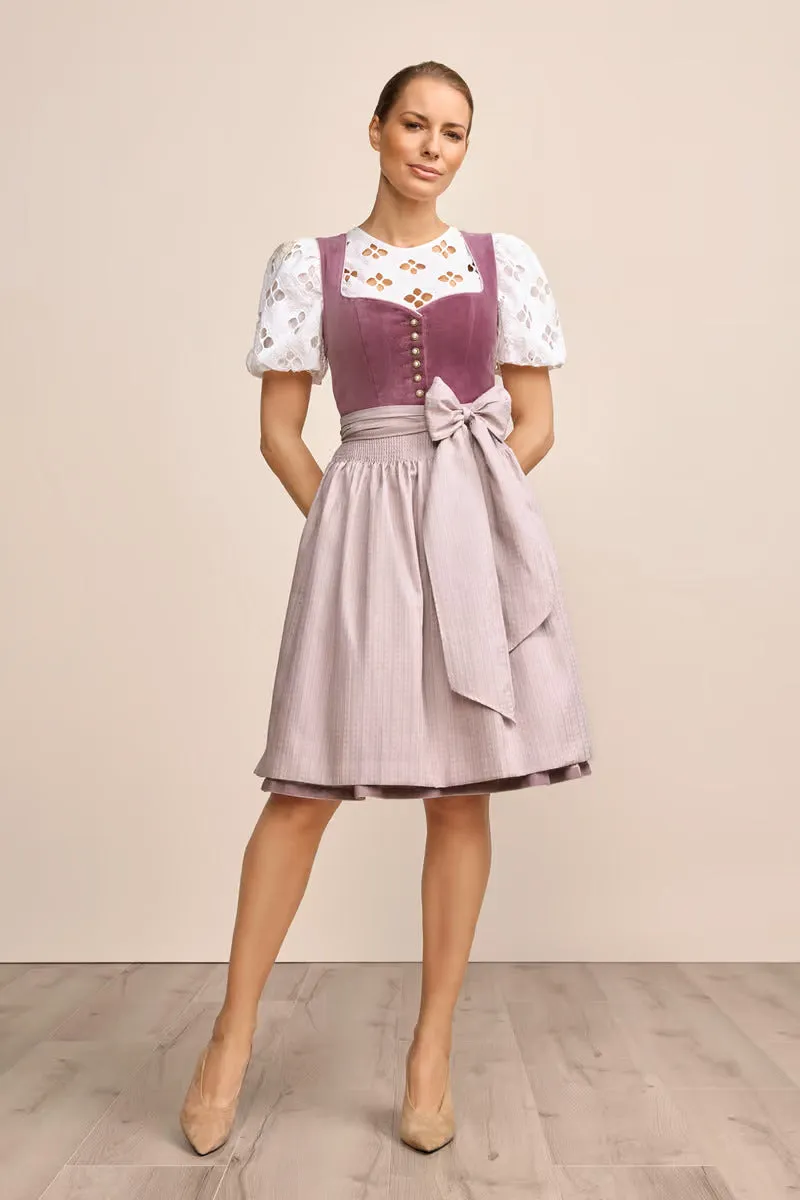 (new) Kruger Midi Dirndl 2pcs. 60cm "Dinah" purple