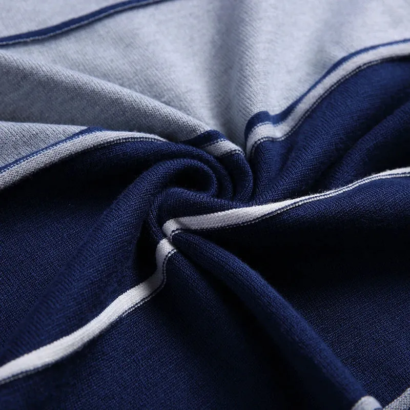 New Spring Autumn Men Casual Harmont Sweater O-Neck Knitted Striped Pullovers Sweaters Men cotton blaine Thin Wool Sweater