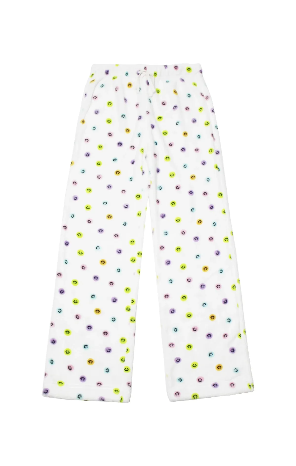 New Women's Smiley Plush Pajama Pants by Densley & Co. Sz M! Ultra Cozy!!