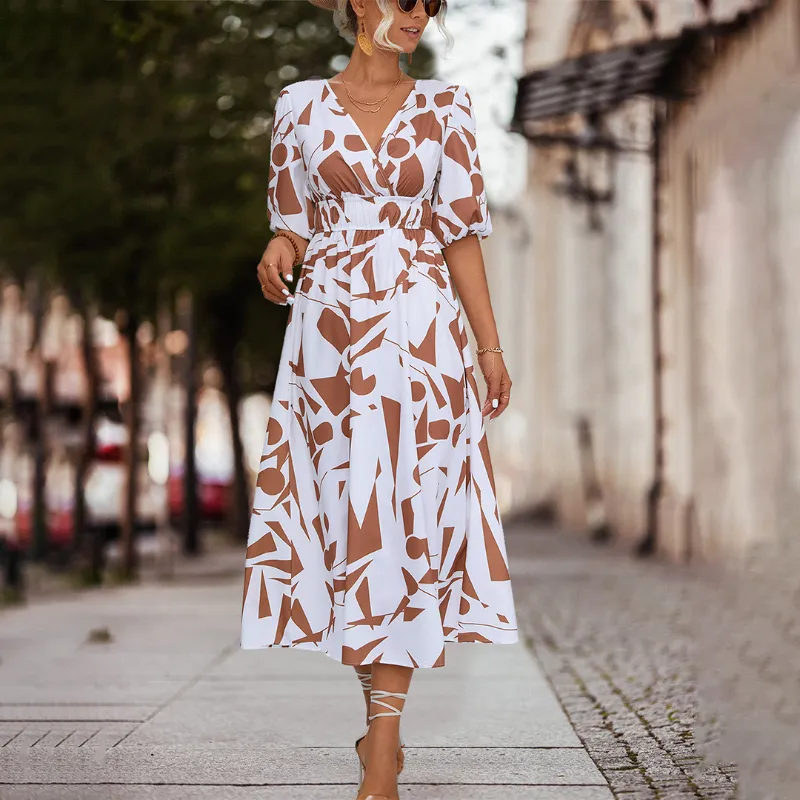 Ninon® | Casual V-Neck Midi Dress