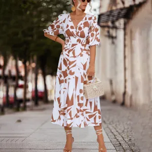Ninon® | Casual V-Neck Midi Dress