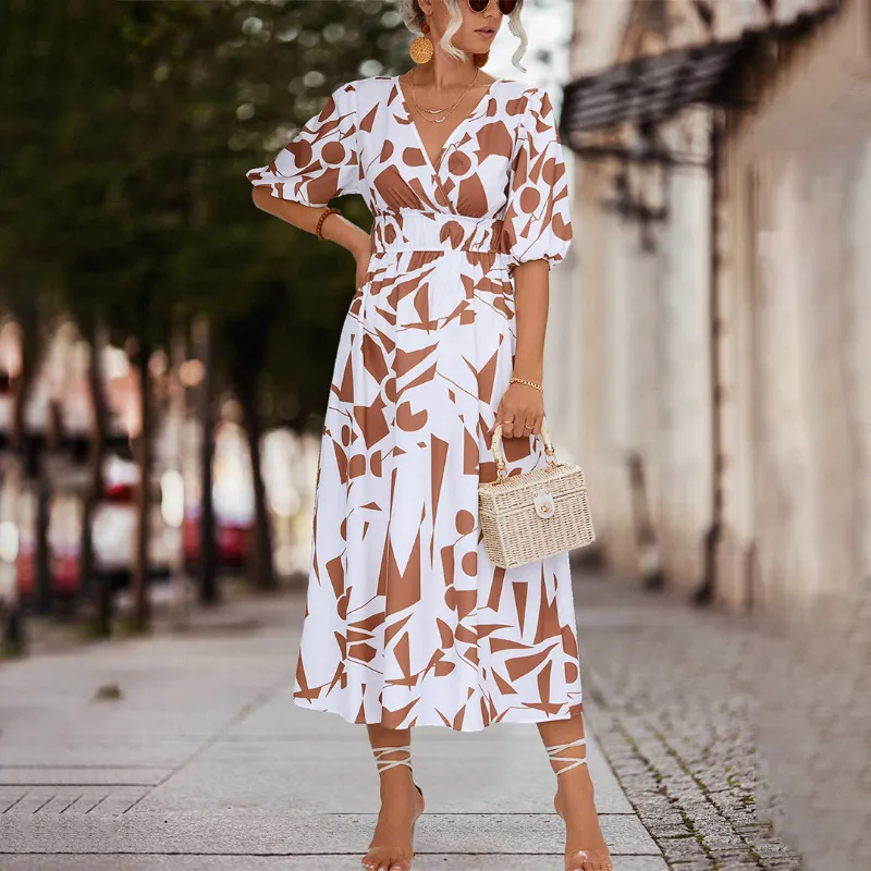 Ninon® | Casual V-Neck Midi Dress