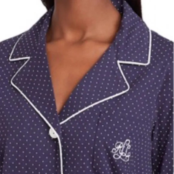 NWT Lauren Ralph Lauren Super Soft Cotton Sleep Shirt Size S