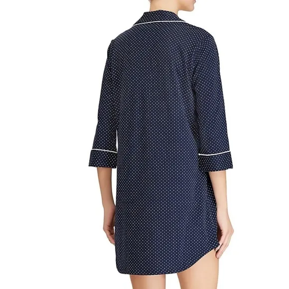 NWT Lauren Ralph Lauren Super Soft Cotton Sleep Shirt Size S