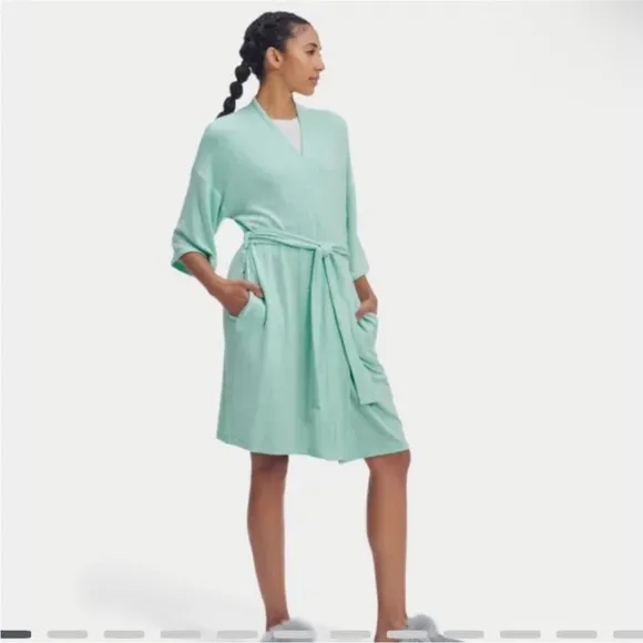 NWT UGG MONROSE Robe Mint Green Women’s S Incredibly Soft Stretchy Lounge Belted