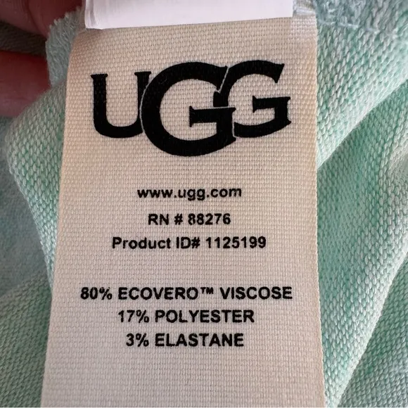 NWT UGG MONROSE Robe Mint Green Women’s S Incredibly Soft Stretchy Lounge Belted